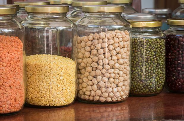 Bulk beans in jars