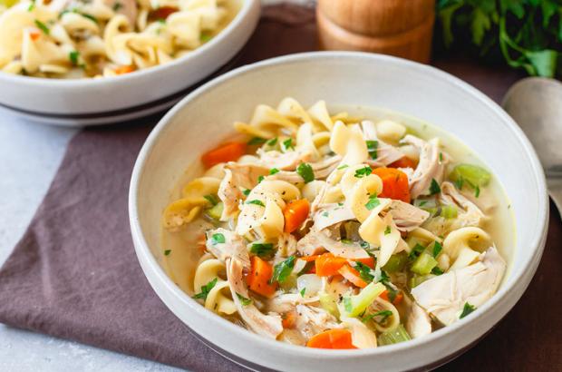 Hearty bowl of Chicken Noodle Soup
