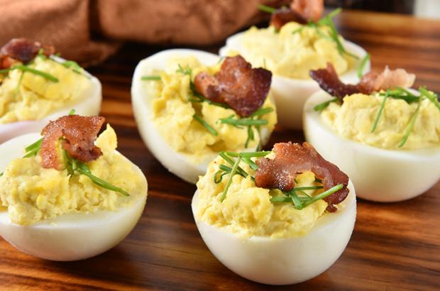 Deviled Eggs with Chipotle and Bacon