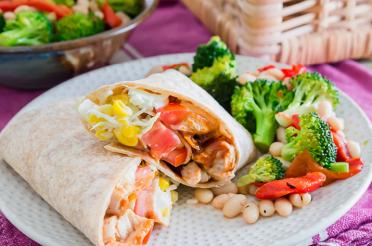 Barbecued Chicken Wrap