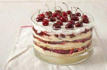 Serving Bowl of Cherry Trifle