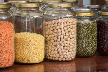 Bulk beans in jars