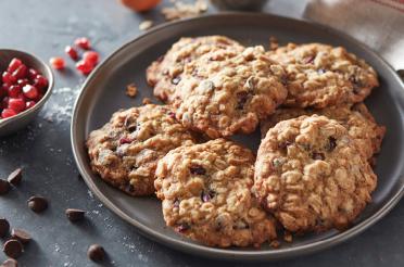 Chocolate Chip Oat Pomegranate Cookies