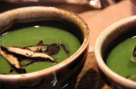 Watercress Soup with Shiitake Mushrooms