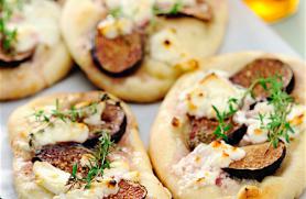 Chevre, Fig and Honey Pizzas