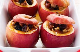 Maple and Dried Fruit Stuffed Baked Apples