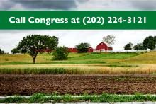 Farm Bill image. Call Congress!