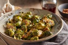 Maple Balsamic Roasted Brussels Sprouts