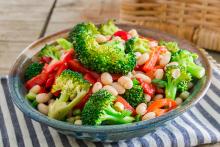 Plate of White Bean and Broccoli Salad